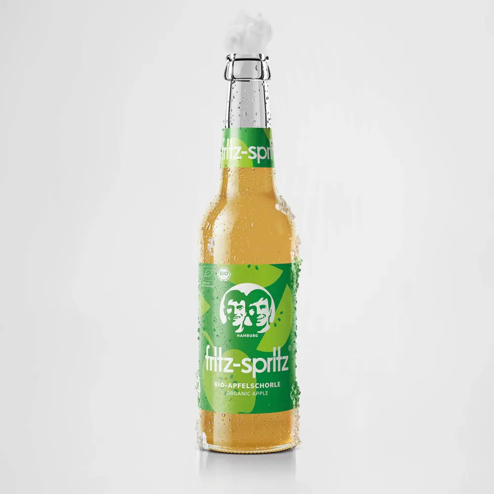 Fritz Bio Apfelschorle  GLASS ( 24 x 0,33 L )